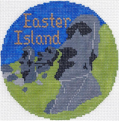 Easter Island Ornament 4.25 round