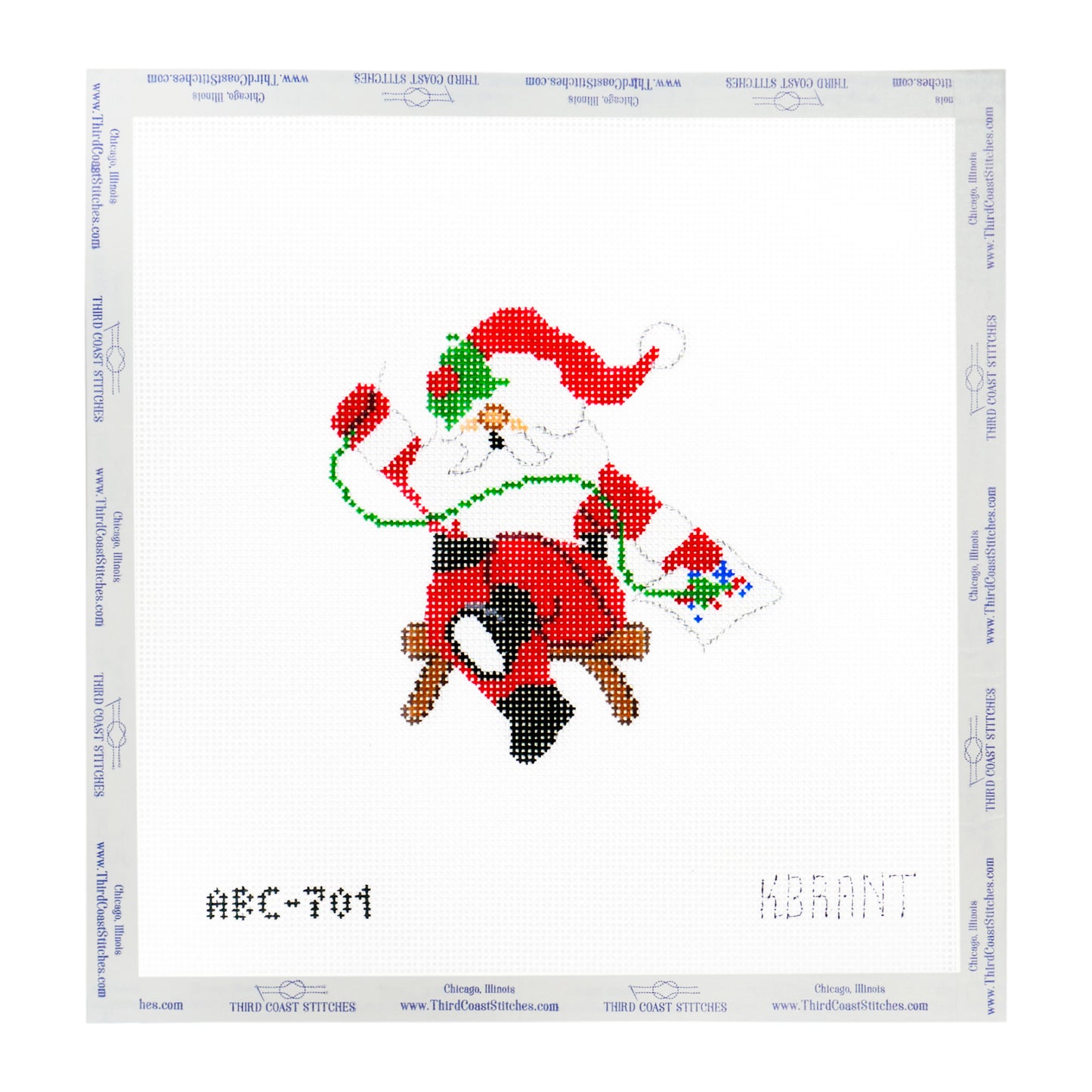 Needlepoint Santa