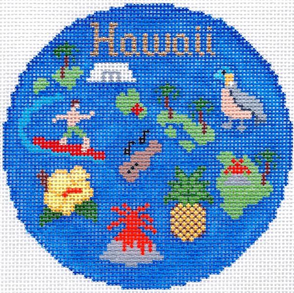 Hawaii Ornament 4.25 round