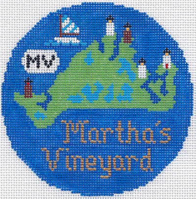 Martha’s Vineyard Ornament 4.25 round