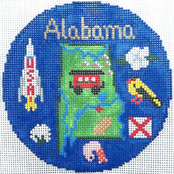 Alabama Ornament 4.25 round