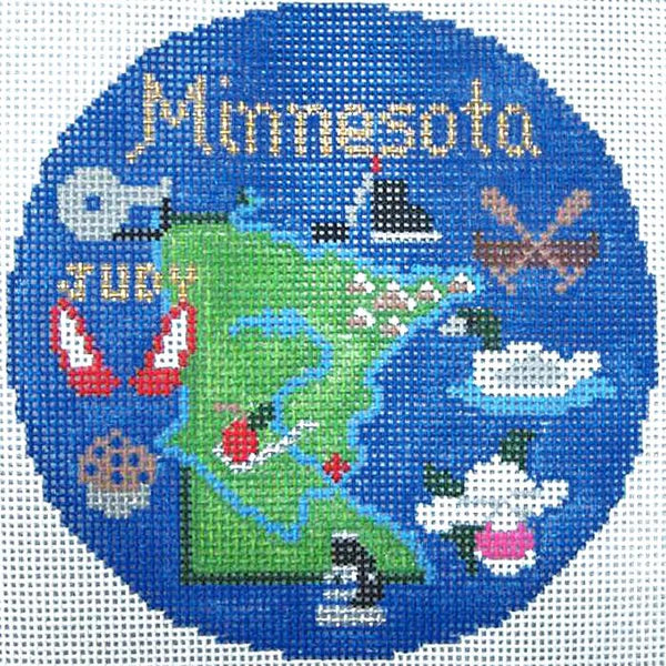 Minnesota Ornament 4.25 round – 3M Tape Dispenser, Spoon/Cherry Sculpture