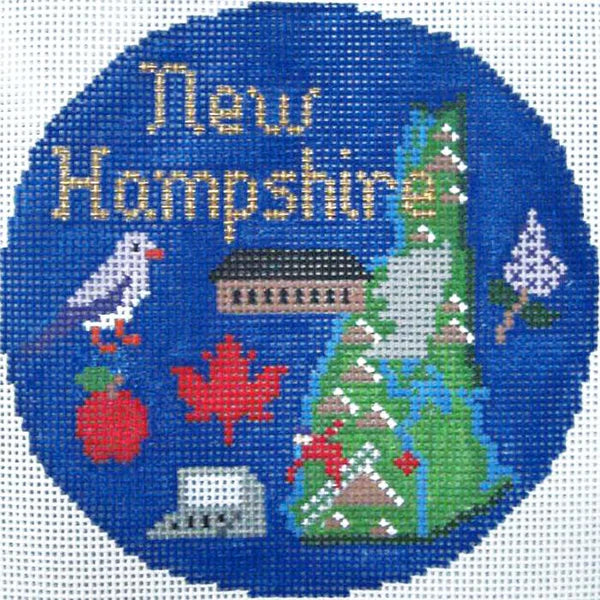 New Hampshire Ornament 4.25 round