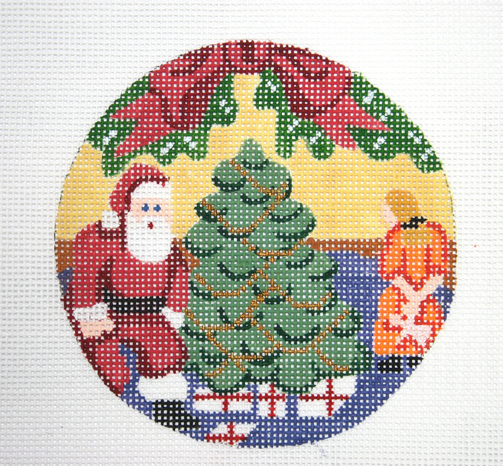 Santa’s Here Ornament 4 rnd 18M