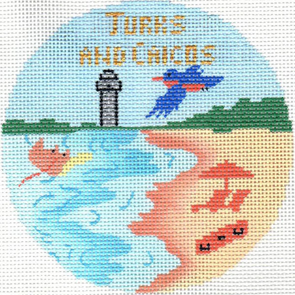 Turks & Caicos Ornament 4 rnd 18M – Stingray, Kite Surfing board
