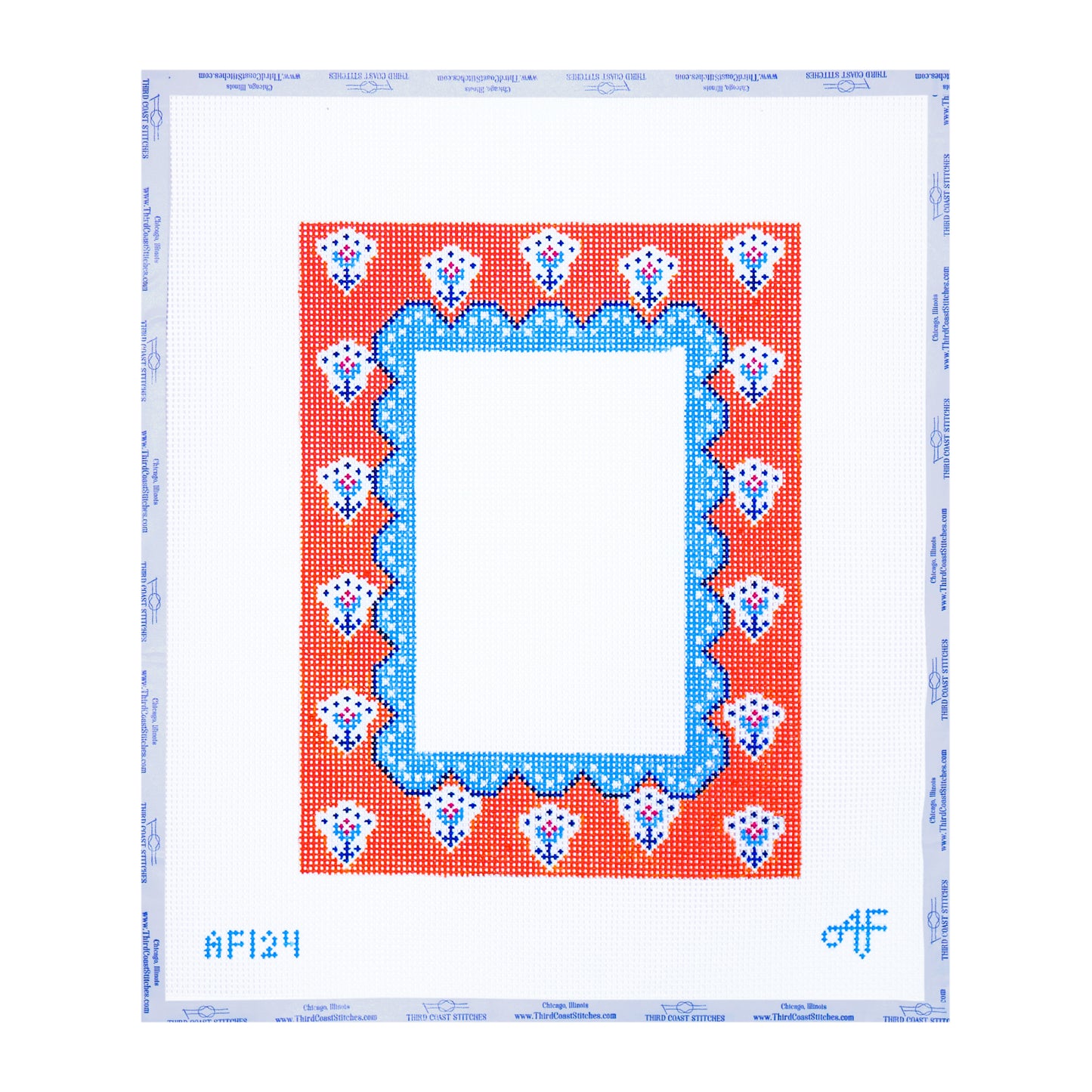 Orange and Periwinkle Frame