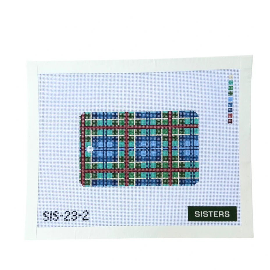 Bold and Bright Plaid Bag Tag