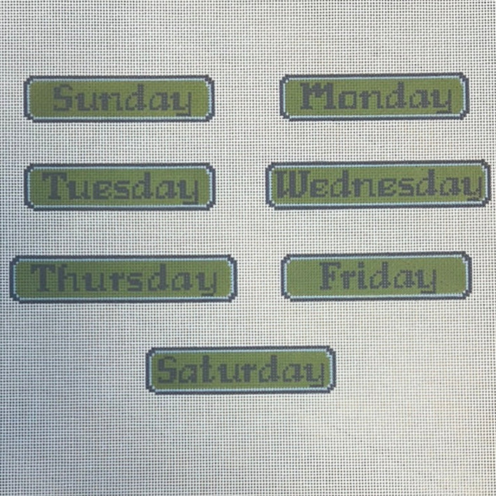 Blue/Green Perpetual Calendar Days