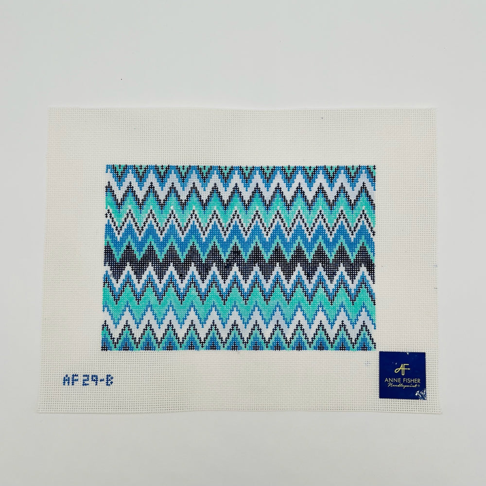 Blue ZigZag Clutch