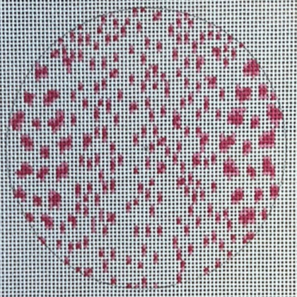 French Dots Round-Pink