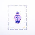 Blue & Pink Chinoiserie Jar