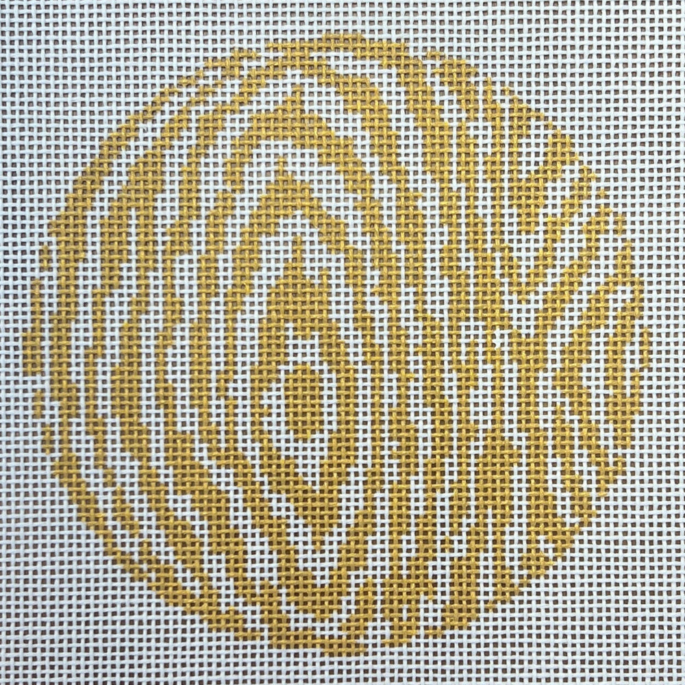 Faux Bois Round-Gold