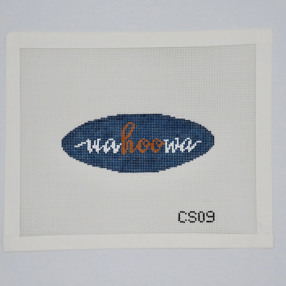 Cursive Wahoowa Oval Ornament