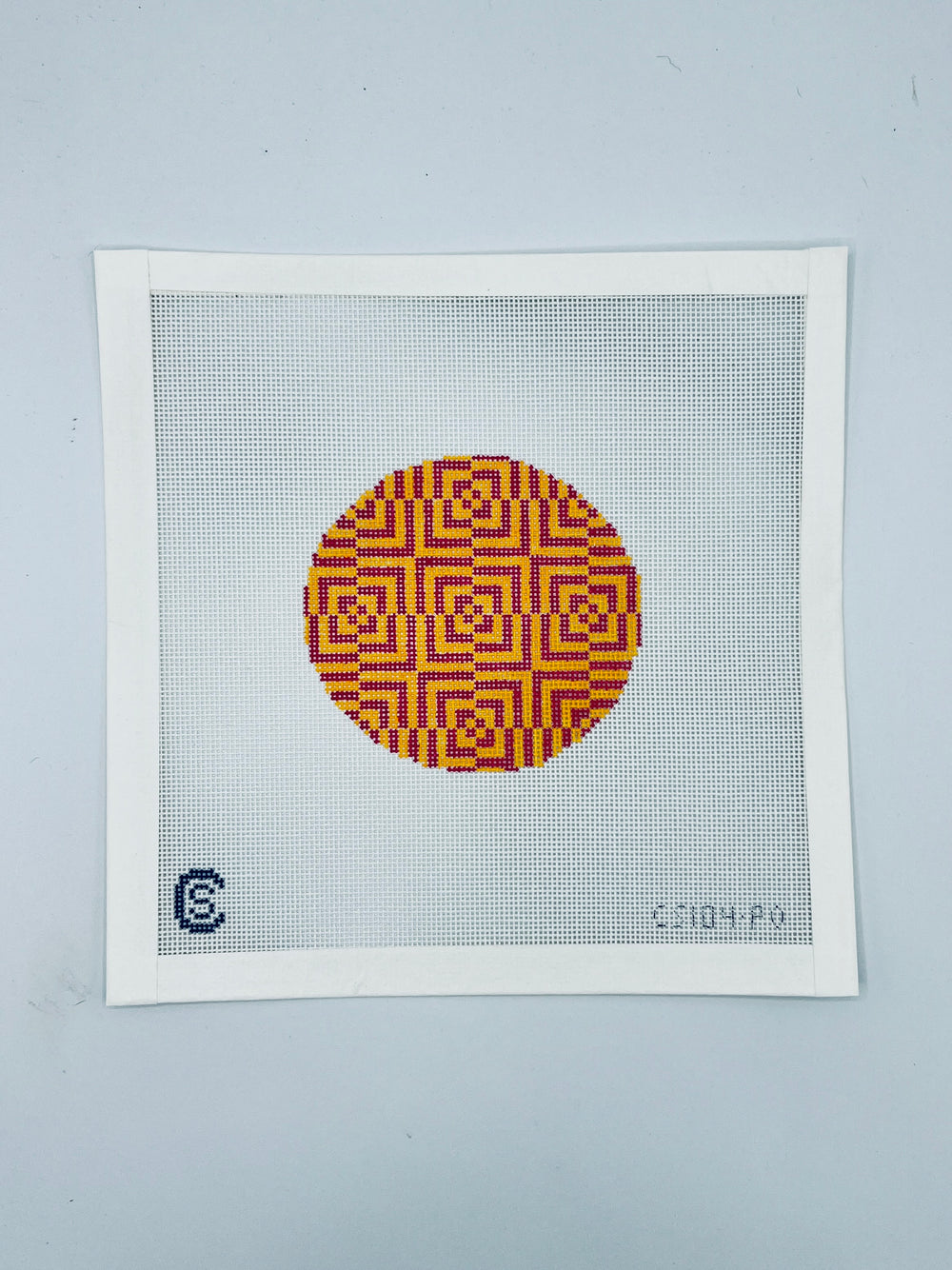 Geometric Round - Pink + Orange