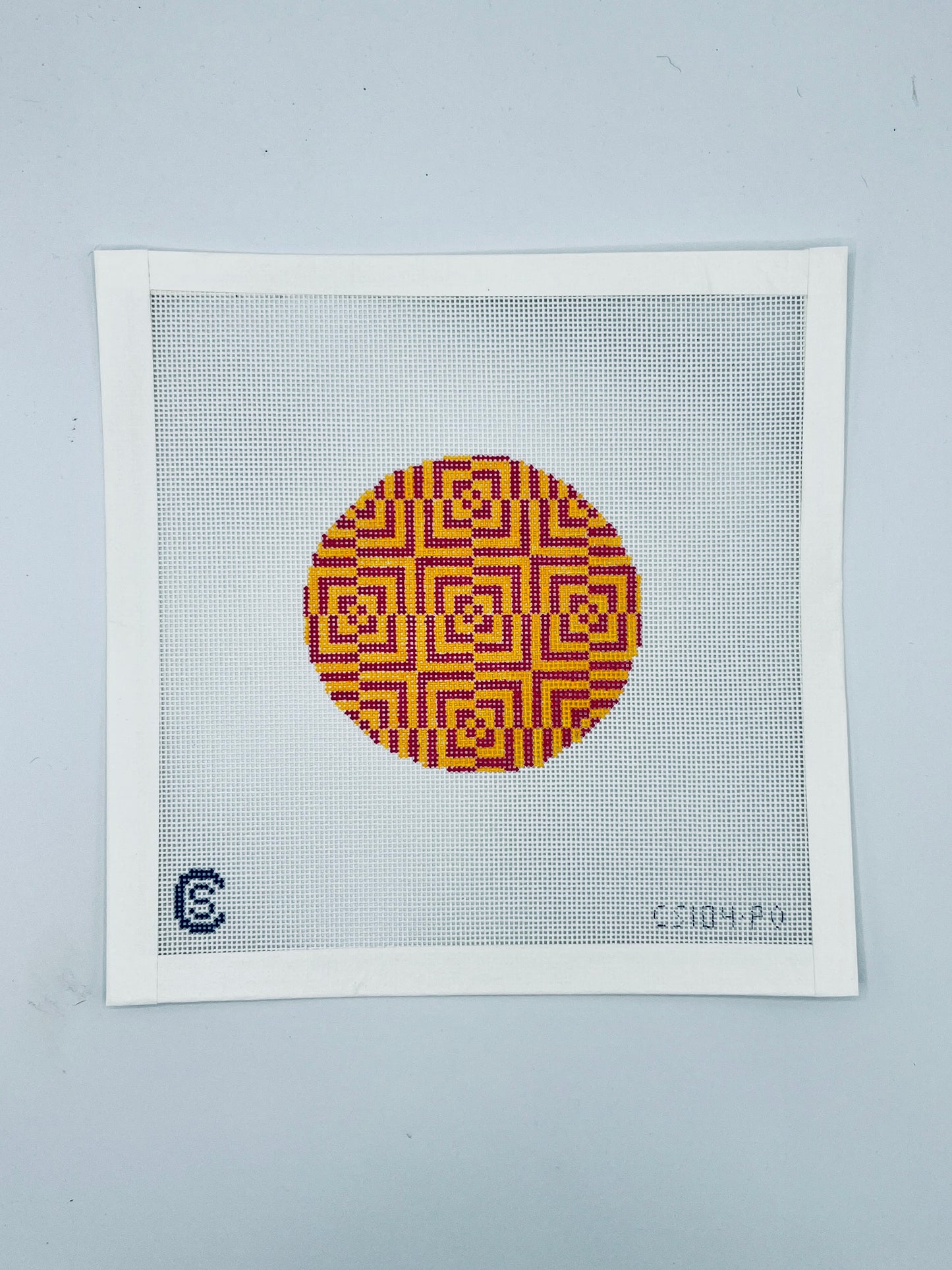 Geometric Round - Pink + Orange
