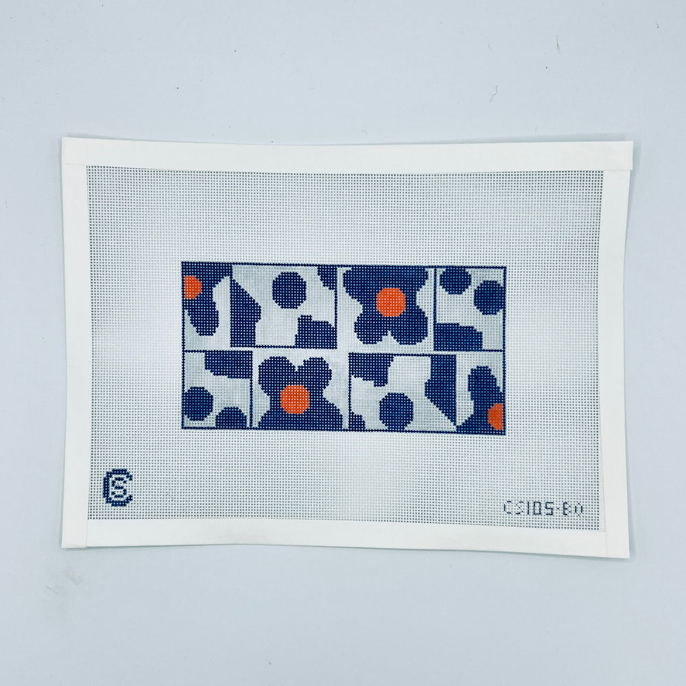 Abtract Floral Eyeglass - Blue/Orange