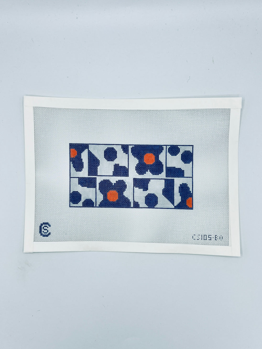 Abtract Floral Eyeglass - Blue/Orange
