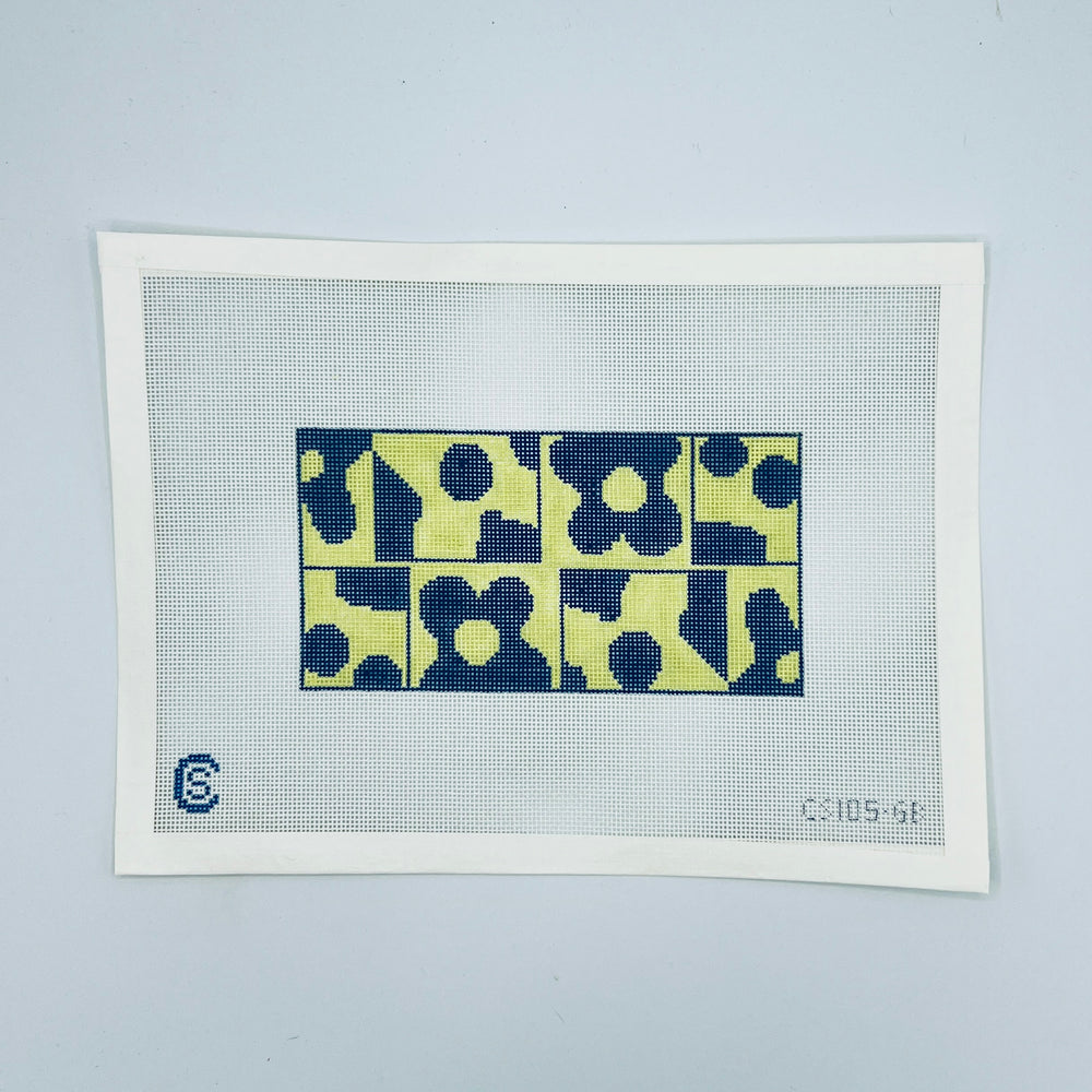 Abtract Floral Eyeglass - Blue/Yellow