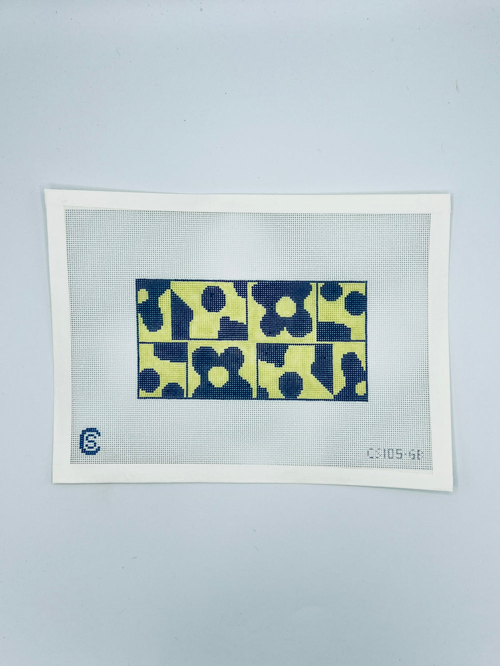 Abtract Floral Eyeglass - Blue/Yellow