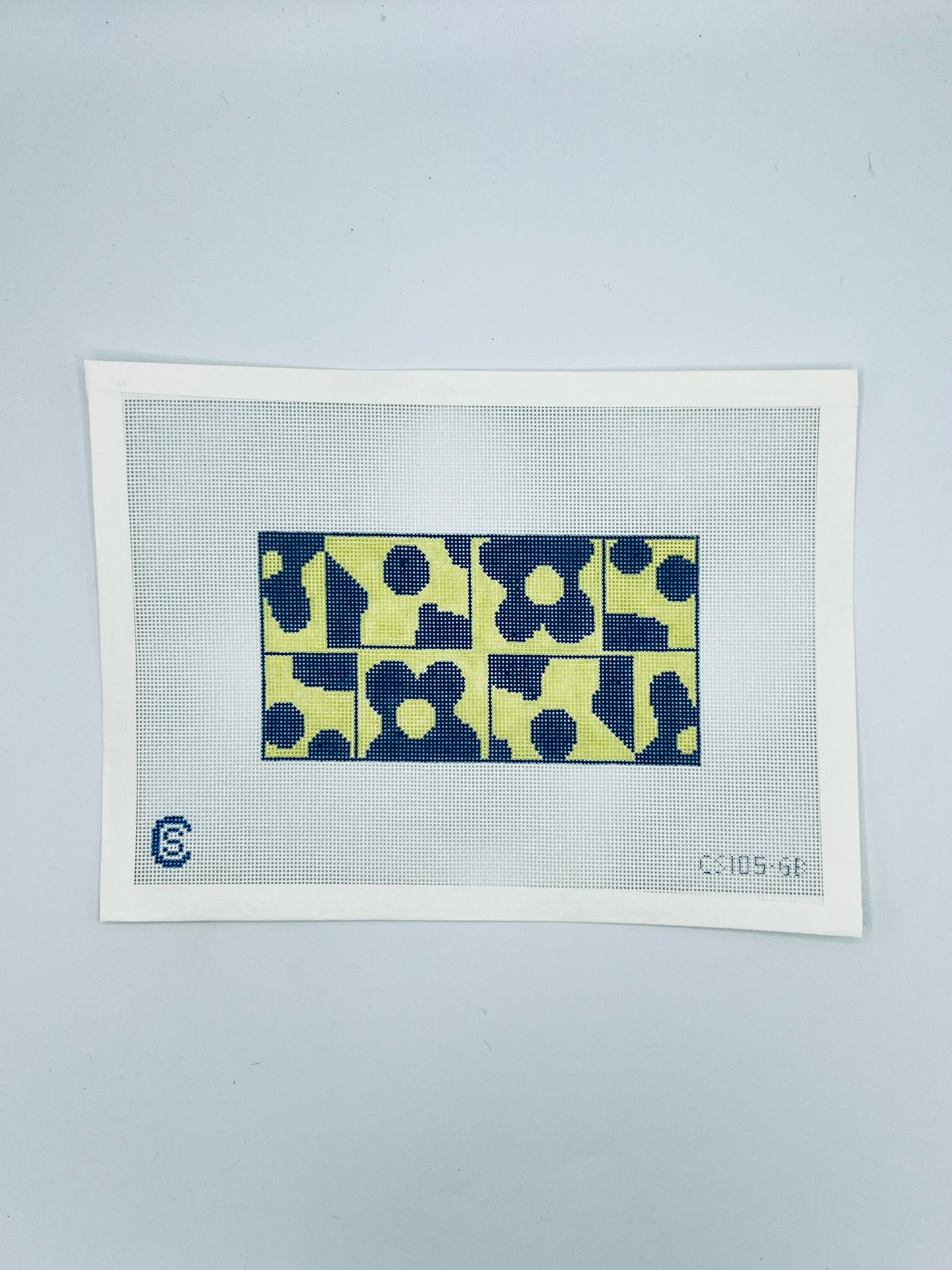 Abtract Floral Eyeglass - Blue/Yellow