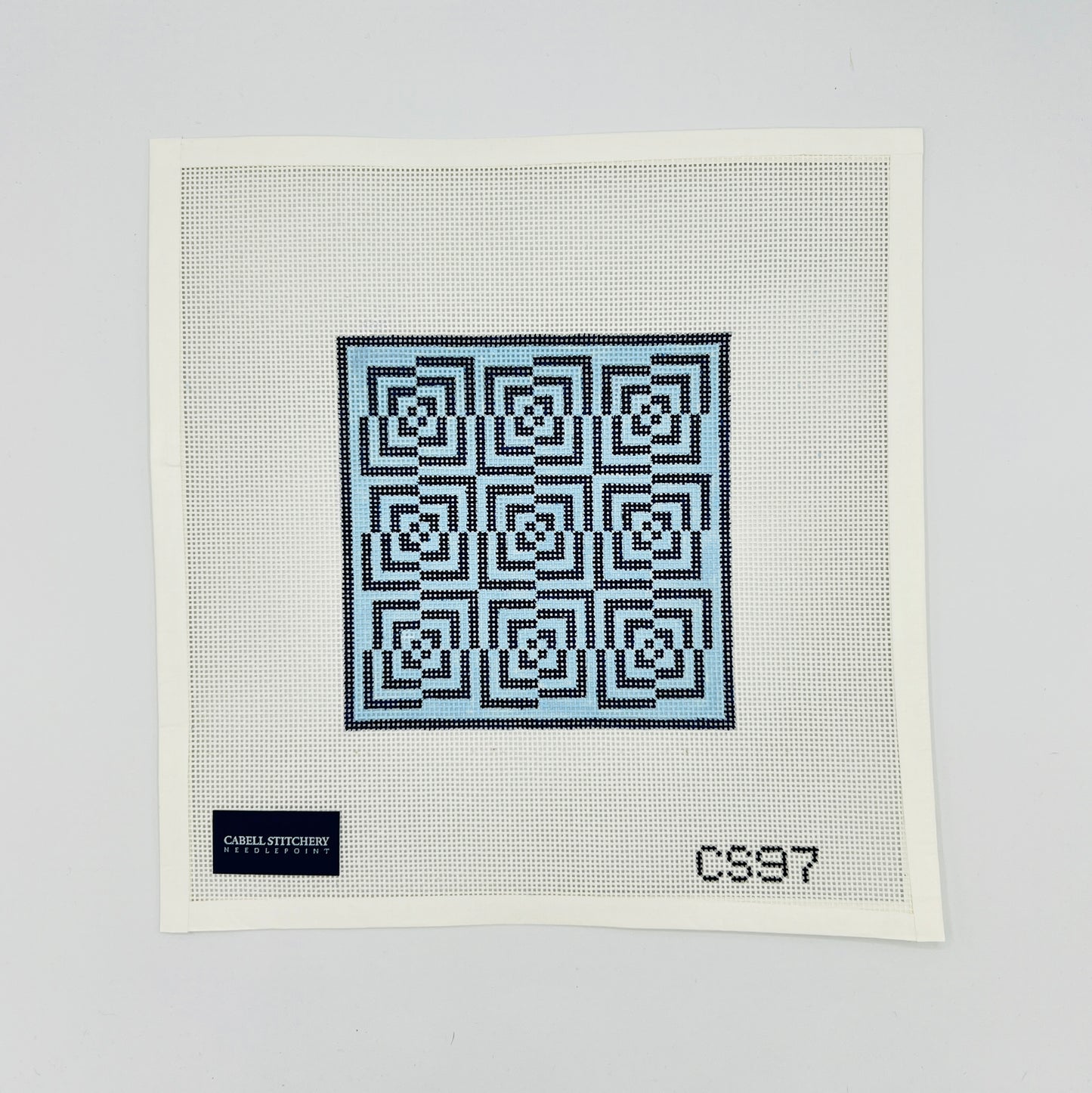 Geometric Flowers - blue