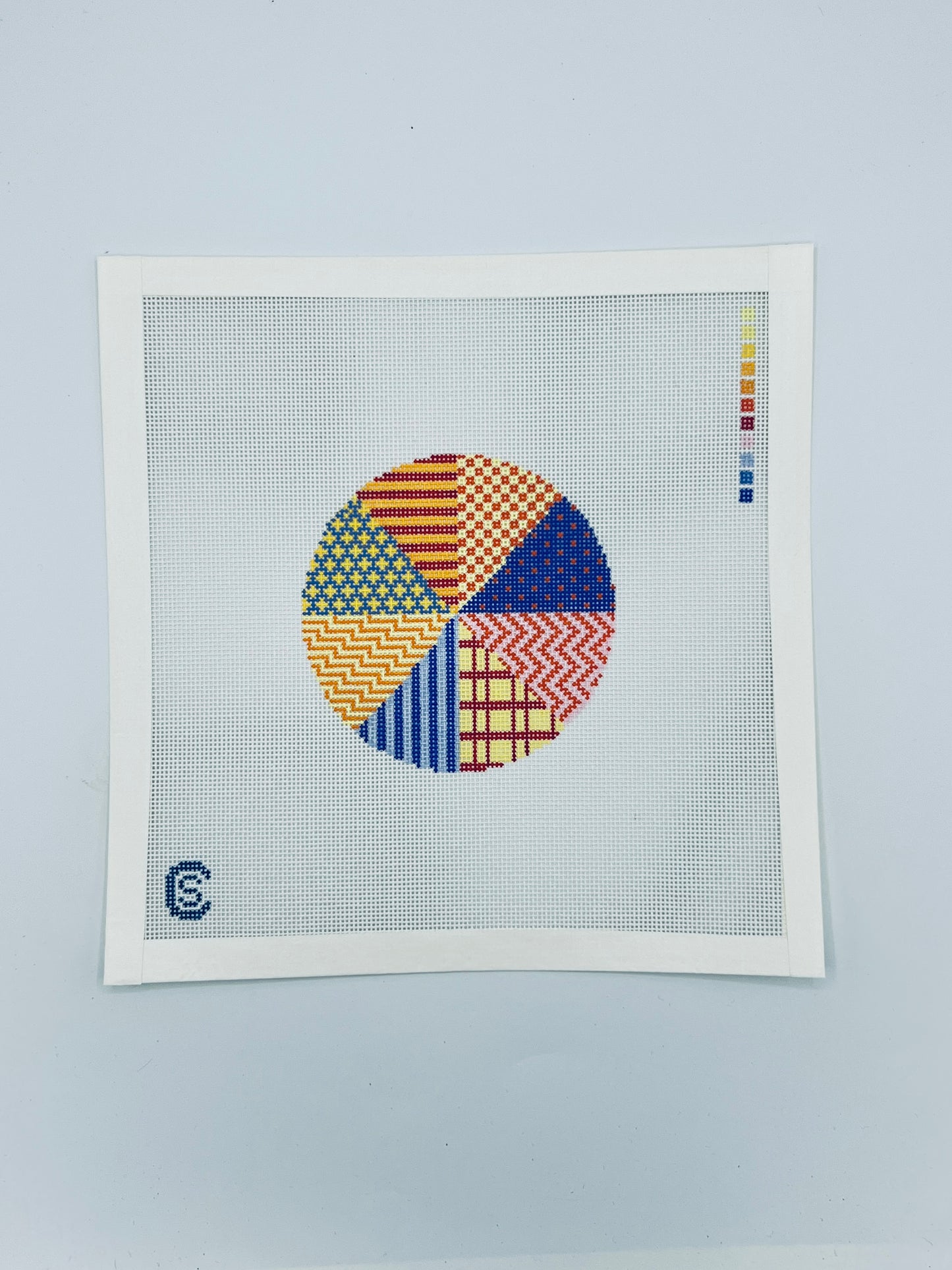 Patchwork 4" round - beach ball