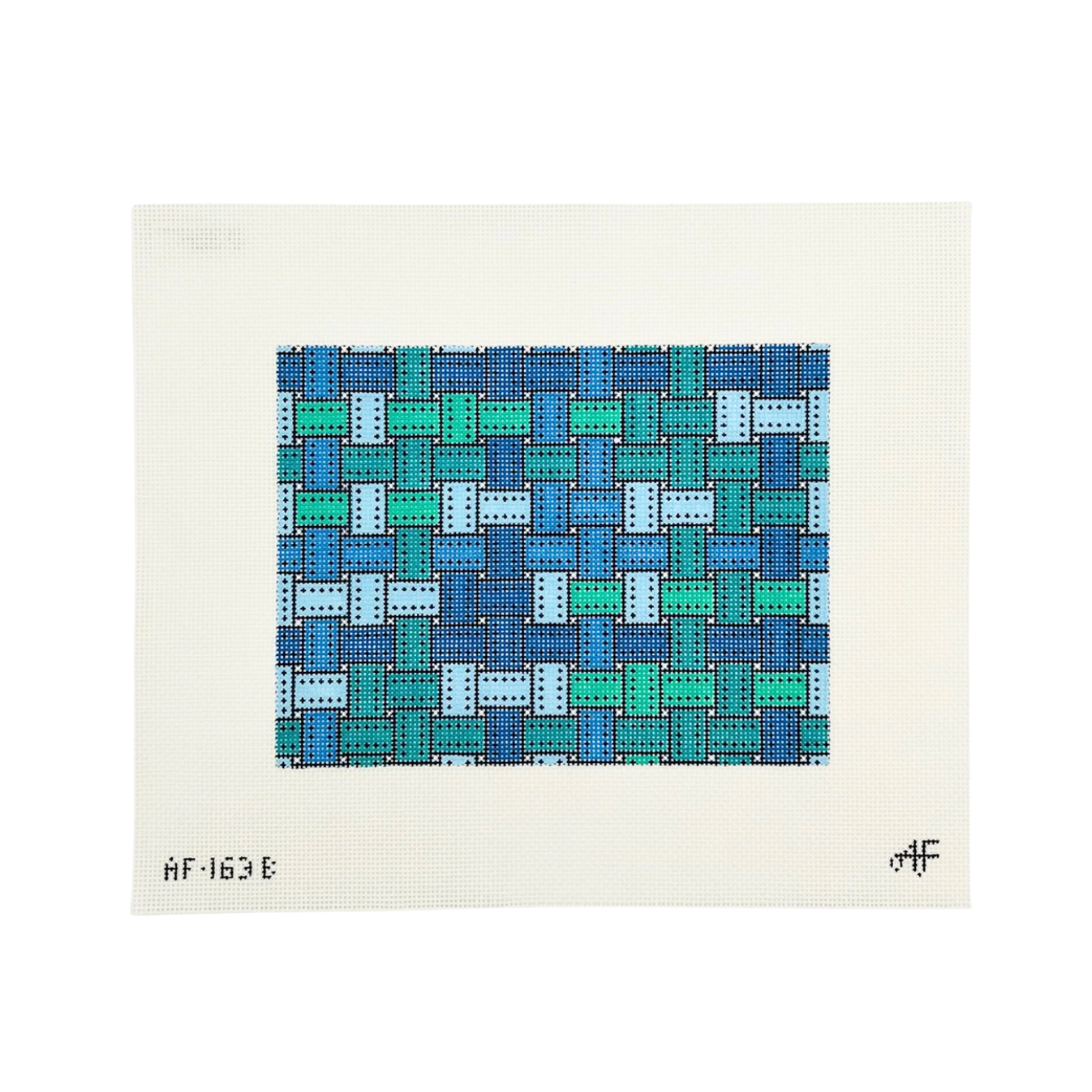 Ribbon Clutch 13 Mesh Needlepoint Canvas - Blue Haze