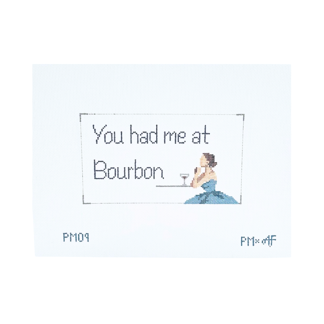 You had me at Bourbon 18 mesh Needlepoint Canvas - 18 mesh