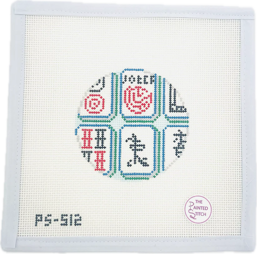 Mahjong Tile Ornament - Jewel Colors