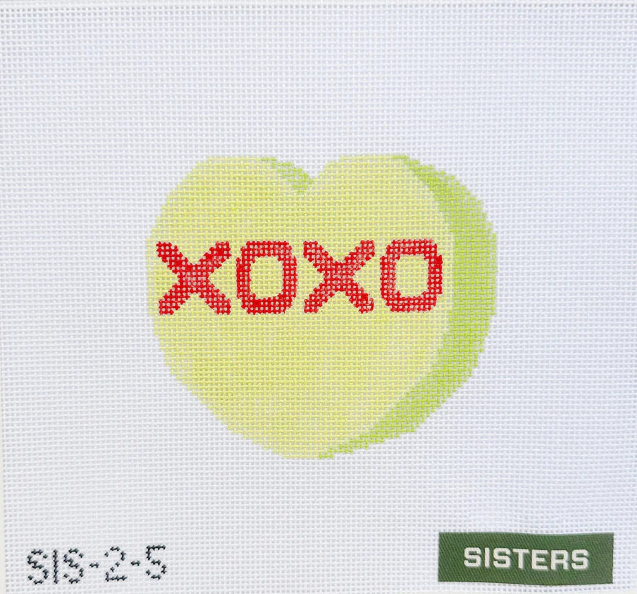 Conversation Heart - Green - XOXO