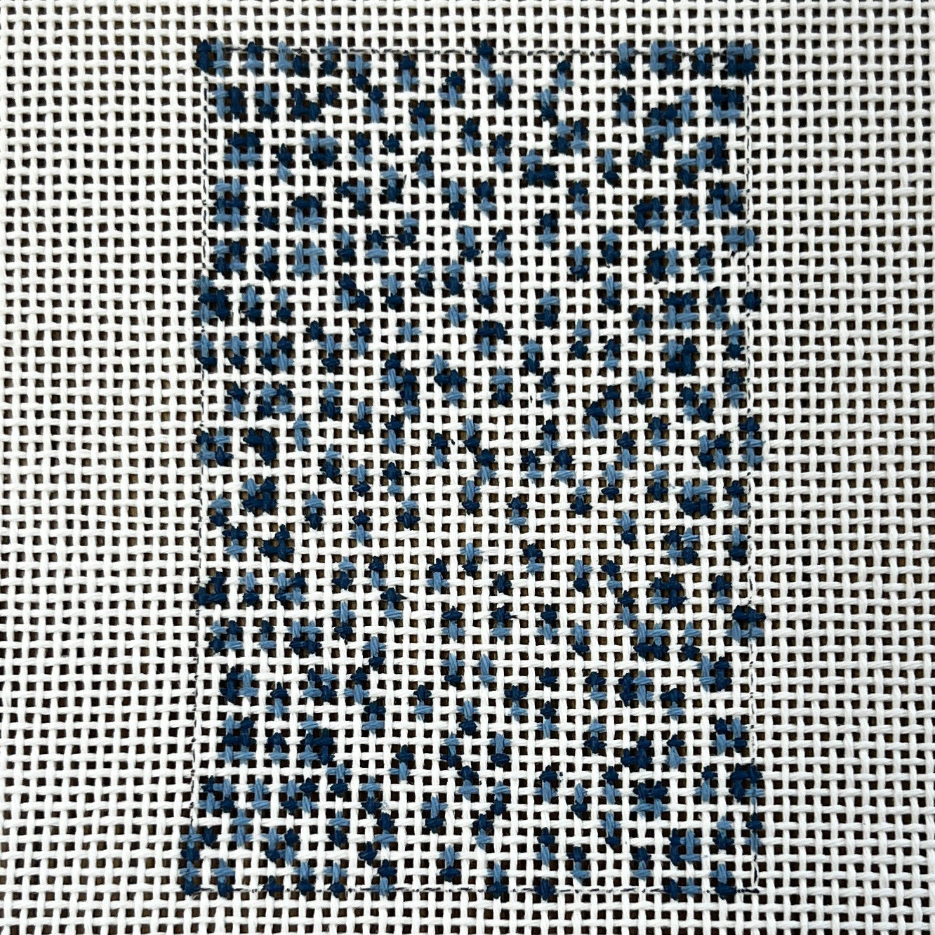 French Dots Luggage Tag Blue