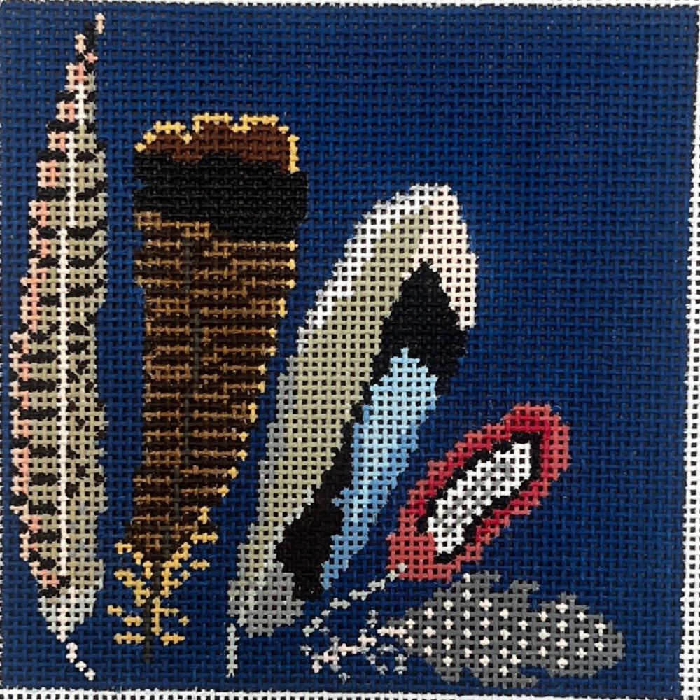 Game Bird Feather Coaster-Blue