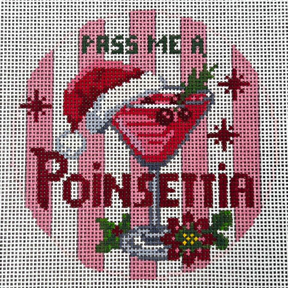 Happier Hour Coaster-Poinsetta