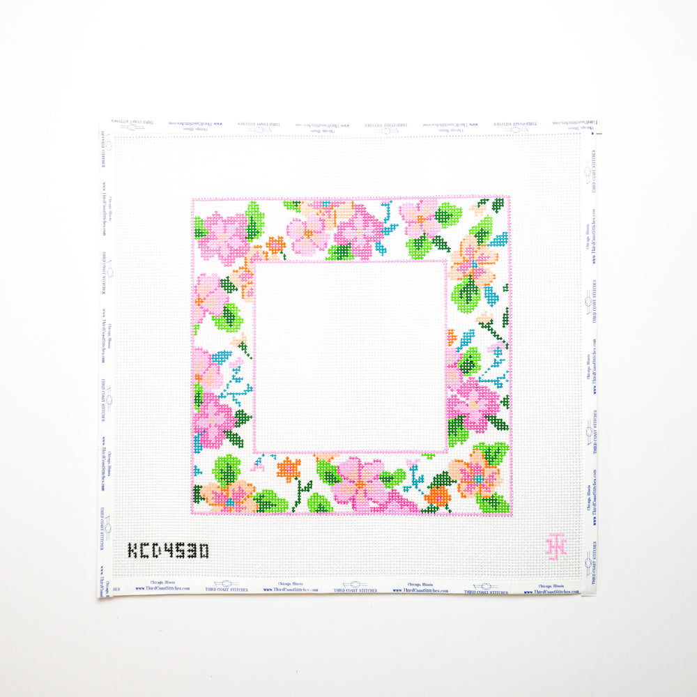 Pink Floral Pillow / Picture Frame