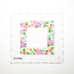 Pink Floral Pillow / Picture Frame