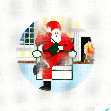 Sporty Santa - Needlepointing