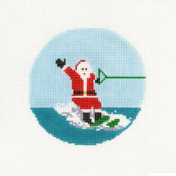 Sporty Santa - Waterskiing