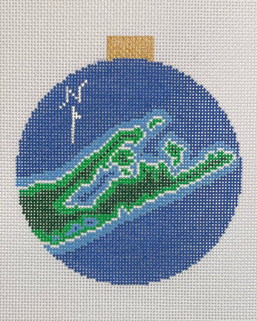 Montauk and the Hamptons - Map Ornament