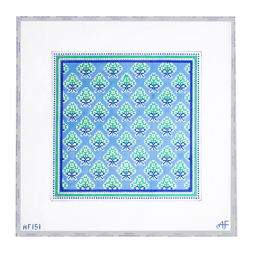 Blue Green Medallion Pillow