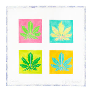 Andy Warhol Inspired Weed Leaf Coasters