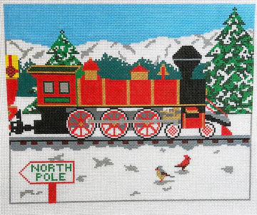 Red Locomotive Pillow