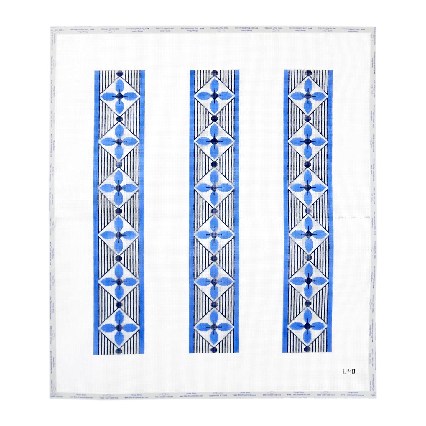 Blue Geometric Luggage Straps