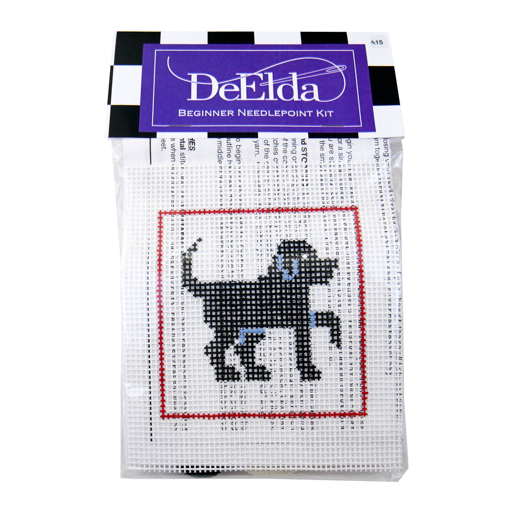 Black Dog - Kid's Needlepoint Kit