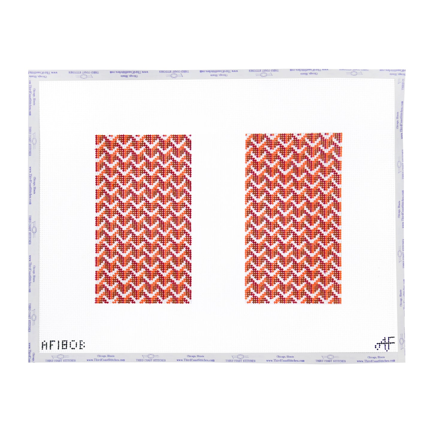 Y Pattern Orange with White Stripe