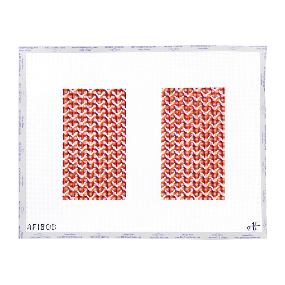 Y Pattern Orange with White Stripe