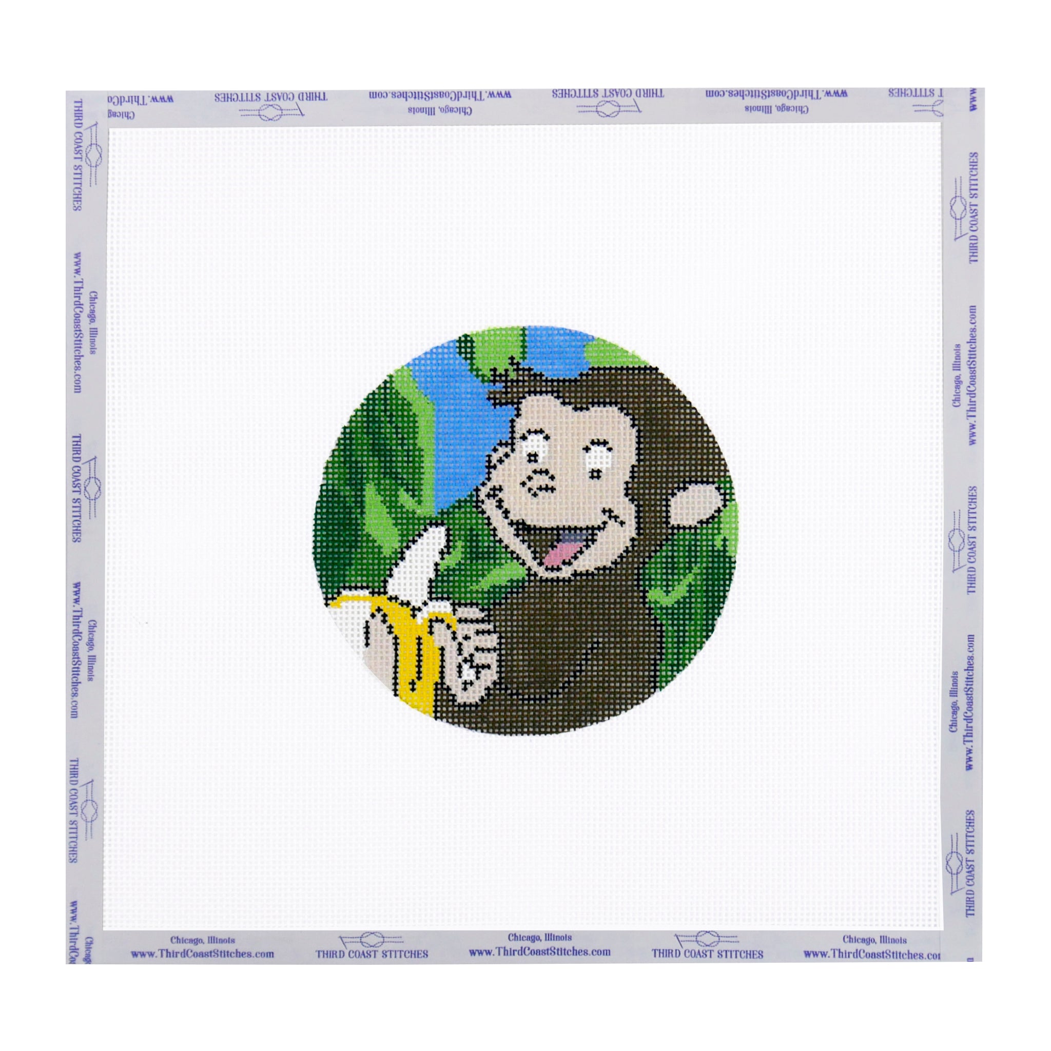 Curious George Round – Third Coast Stitches