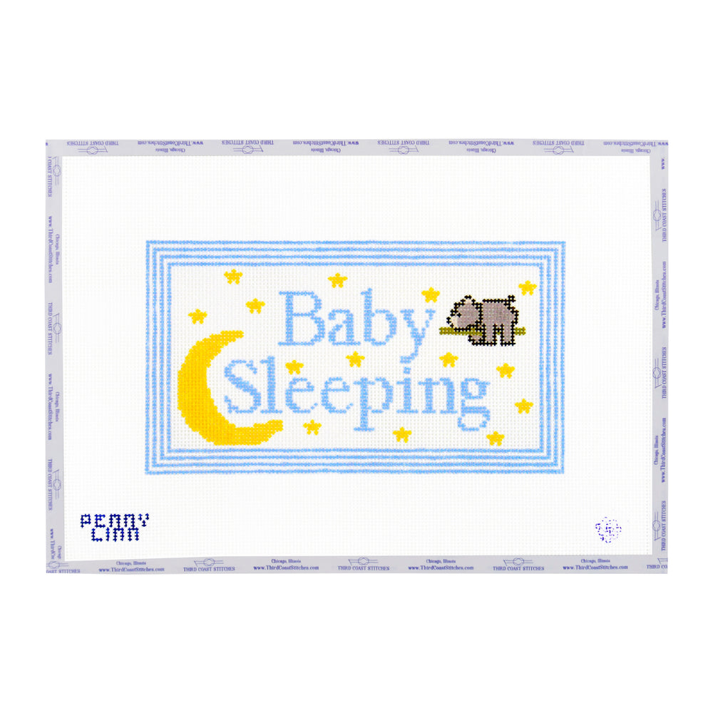 Baby Sleeping Teddy Bear and Moon