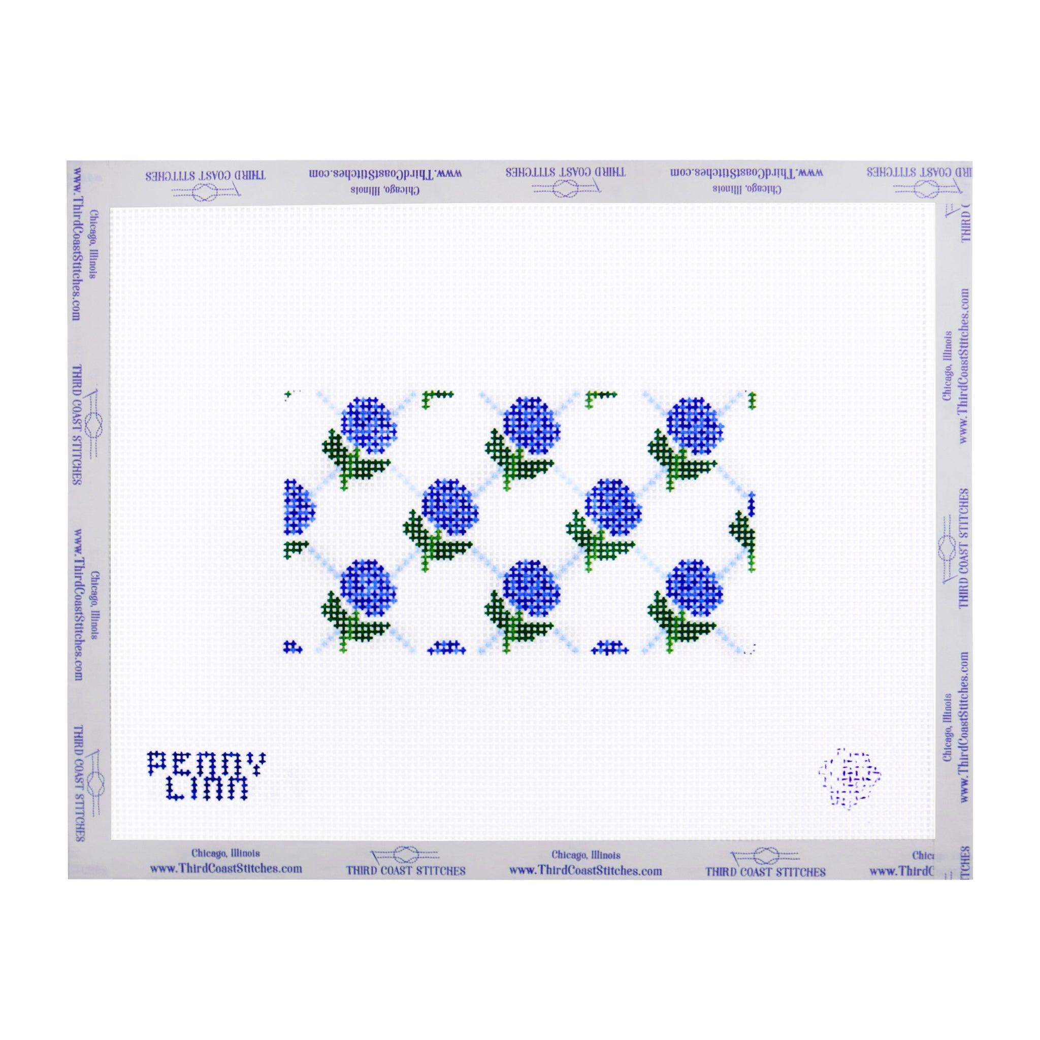 Hydrangea Trellis Rectangle – Third Coast Stitches