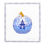 Blue & White Chinoiserie Pumpkin