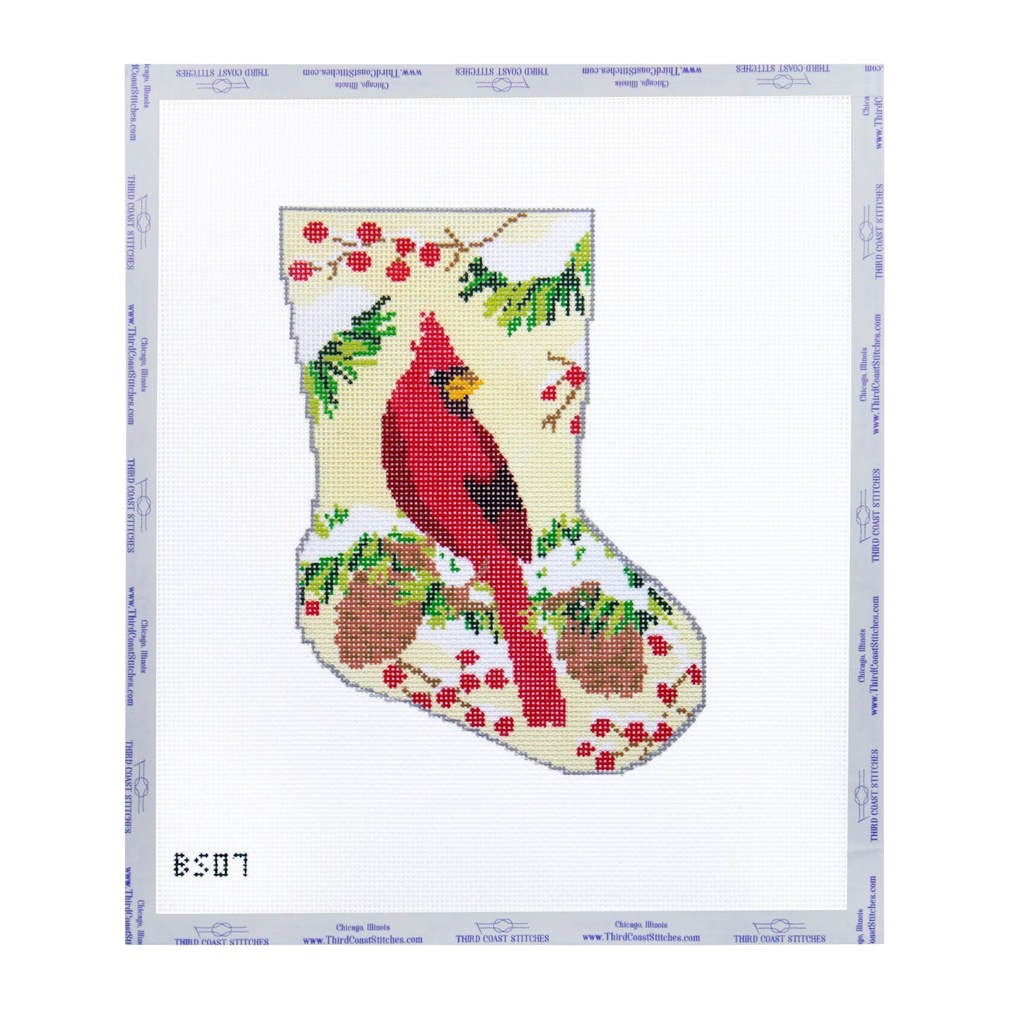 Christmas Cardinal Mini Stocking